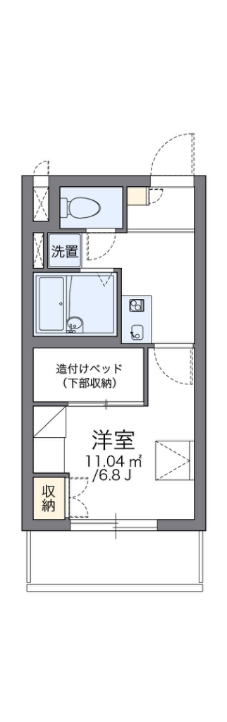 レオパレスヴィルヌーブ川崎Ａ 間取り