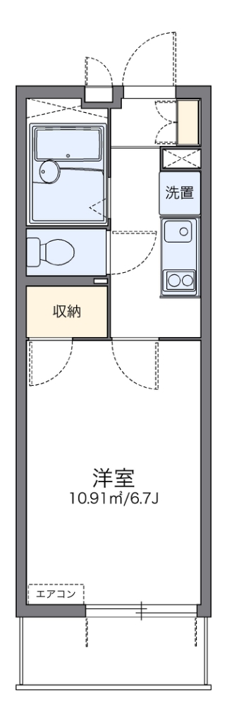 レオパレスウイング北坂戸 代表的な間取のため実際の間取とは異なる場合があります