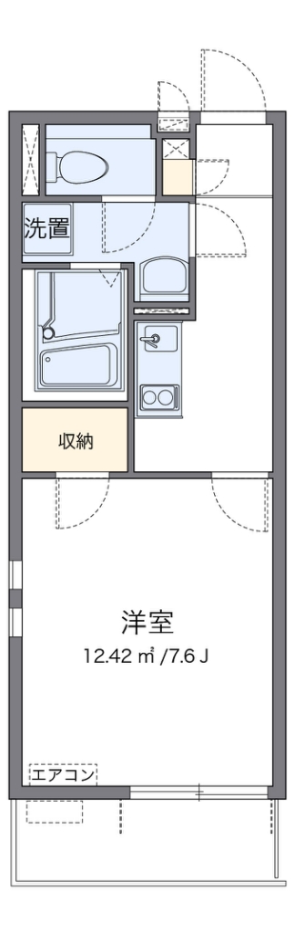 クレイノグラシアス　ワン 代表的な間取のため実際の間取とは異なる場合があります