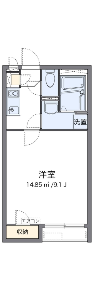 クレイノ凛 代表的な間取のため実際の間取とは異なる場合があります