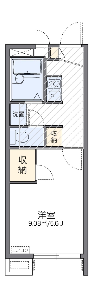 レオパレス旭 代表的な間取のため実際の間取とは異なる場合があります