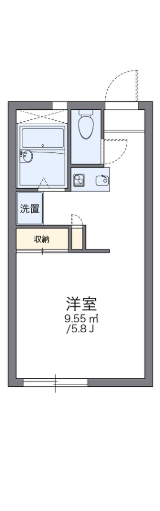 レオパレスヴィルヌーブ 代表的な間取のため実際の間取とは異なる場合があります