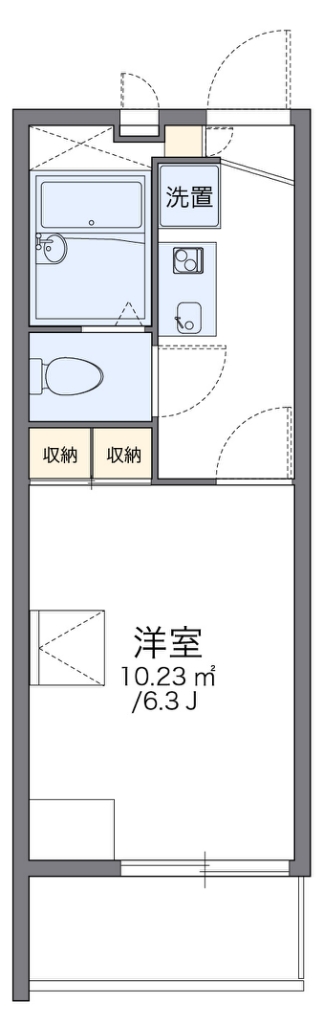 レオパレス雅 代表的な間取のため実際の間取とは異なる場合があります