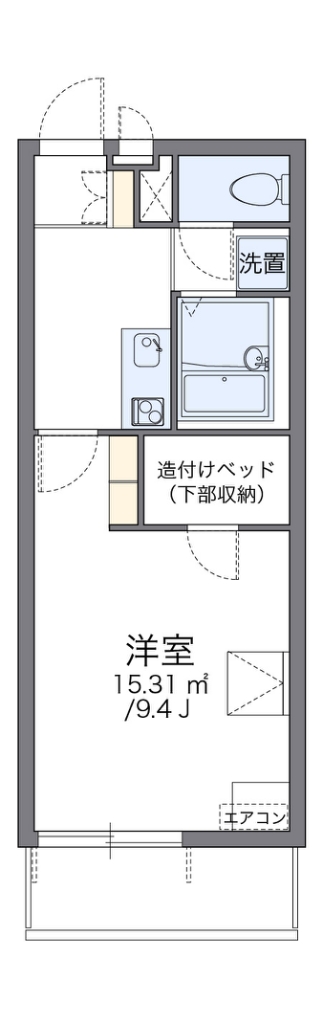 レオパレスイーグルⅥ 代表的な間取のため実際の間取とは異なる場合があります