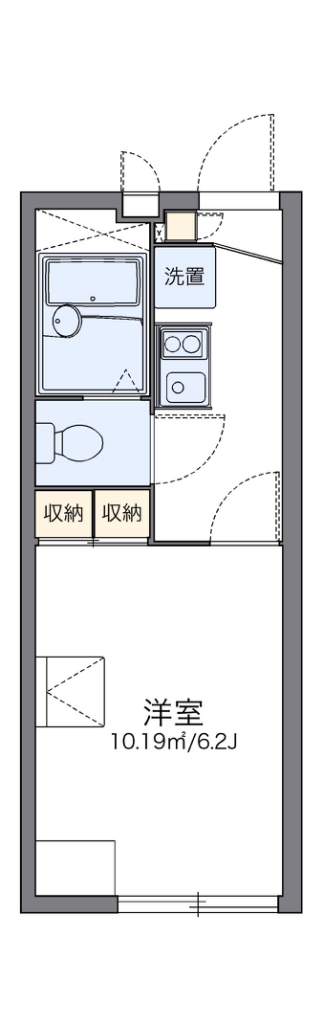レオパレスハマ５６ルビ第３ 代表的な間取のため実際の間取とは異なる場合があります