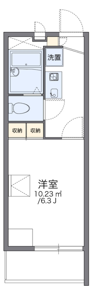 レオパレス北小岩 代表的な間取のため実際の間取とは異なる場合があります