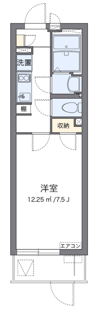 クレイノウィングコート川崎 代表的な間取のため実際の間取とは異なる場合があります