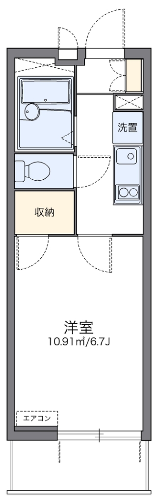 レオパレスＦｏｕｎｔ　ＡⅡ 間取り