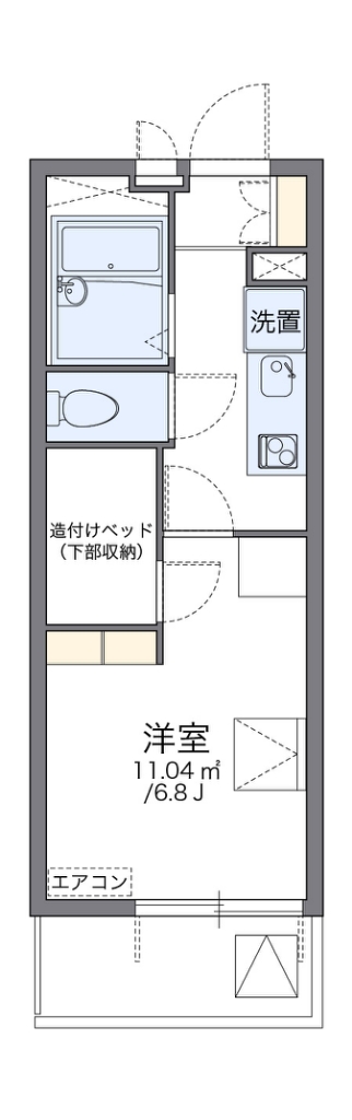 レオパレス浦和南 代表的な間取のため実際の間取とは異なる場合があります