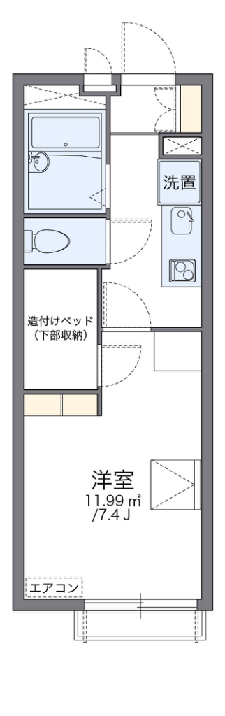 レオパレス与野アムール 代表的な間取のため実際の間取とは異なる場合があります