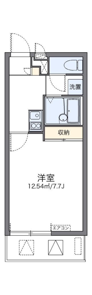 レオパレスルナ　ルミエール与野 代表的な間取のため実際の間取とは異なる場合があります