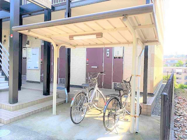 レオパレスさくらハイツ 駐輪場です。