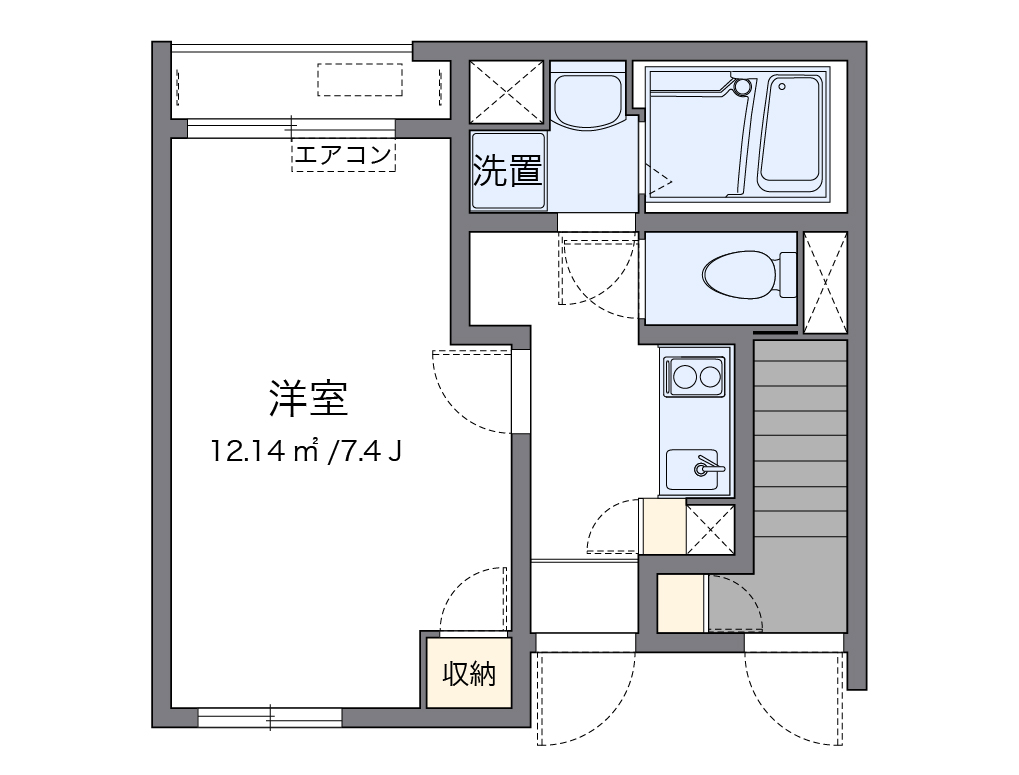 クレイノ雅 代表的な間取のため実際の間取とは異なる場合があります