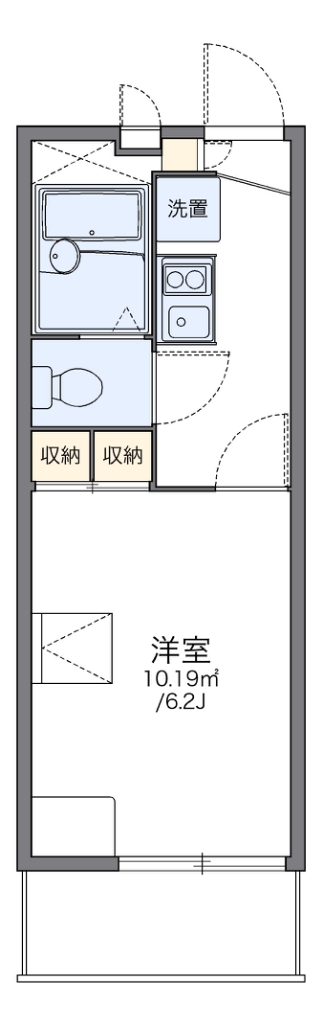 レオパレスＨＩＢＡＲＩＯＮⅡ 代表的な間取のため実際の間取とは異なる場合があります