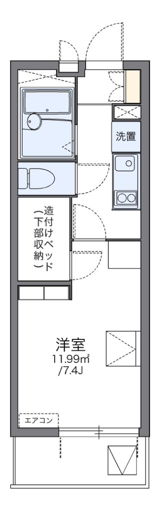 レオパレスコナ　ヴィレッジ 間取り