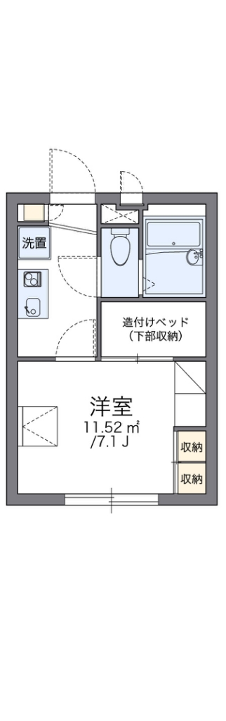 レオパレスパピエ薫風 間取り