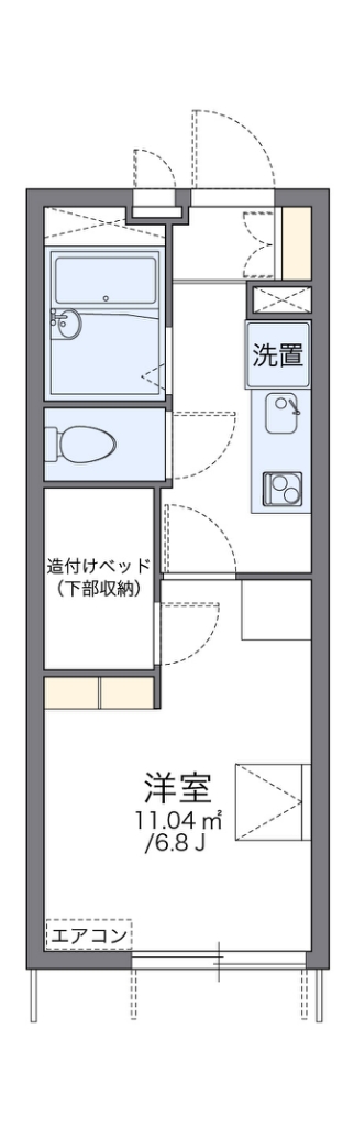 レオパレスマドレーヌ 代表的な間取のため実際の間取とは異なる場合があります