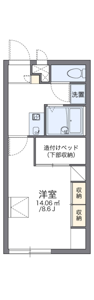 レオパレスグリーンフォレスト 間取り