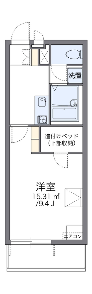 レオパレスあおば 代表的な間取のため実際の間取とは異なる場合があります