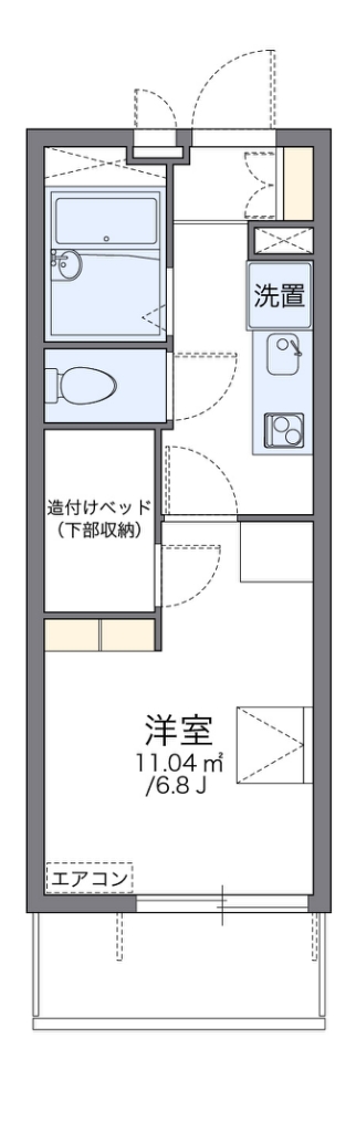 レオパレス松並 代表的な間取のため実際の間取とは異なる場合があります