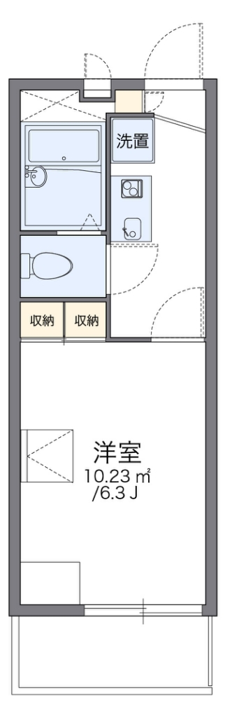 レオパレス藏田 代表的な間取のため実際の間取とは異なる場合があります