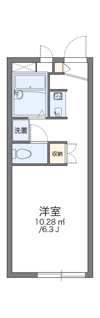 レオパレスエターナル 代表的な間取のため実際の間取とは異なる場合があります